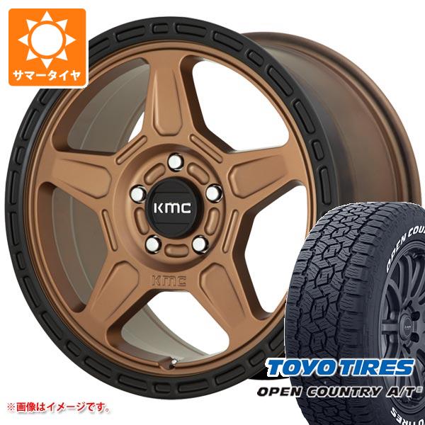 【タイヤ交換対象】ジープ ラングラー JK/JL系用 サマータイヤ トーヨー オープンカントリー A/T3 LT285/70R17 116/113Q ホワイトレター KMC KM721 アルパイン タイヤホイール4本セット