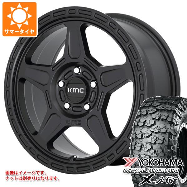 【タイヤ交換対象】ジープ ラングラー JK/JL系用 サマータイヤ ヨコハマ ジオランダー X-MT G005 35x12.50R17 LT 121Q KMC KM721 アルパイン タイヤホイール4本セット