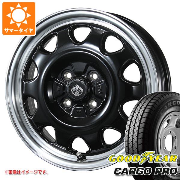 【タイヤ交換対象】キャリイ DA16T用 サマータイヤ グッドイヤー カーゴ プロ 165/80R14 97/95N (165R14 8PR相当) ランドフット SWZ 4.5-14 タイヤホイール4本セット