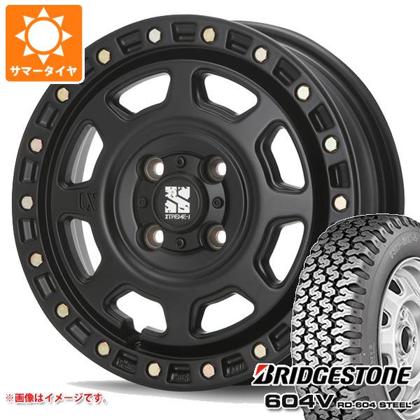 【タイヤ交換対象】サマータイヤ 145R13 6PR ブリヂストン 604V RD-604 スチール (145/80R13 82/80N相当) MLJ エクストリームJ XJ07 4.0-13 タイヤホイール4本セット