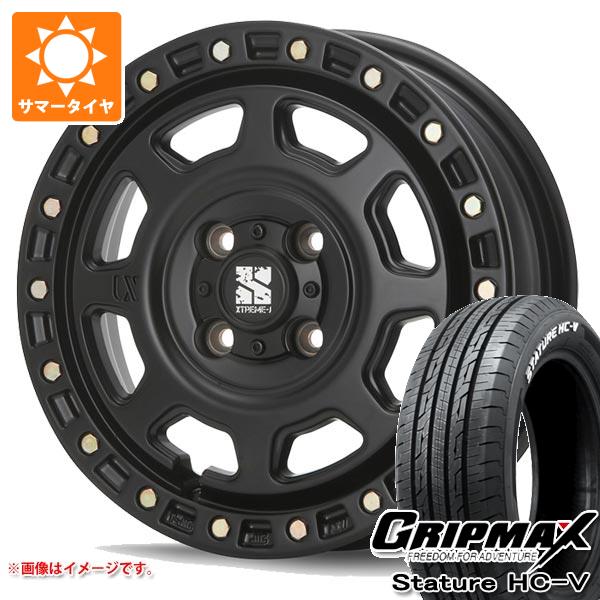 【タイヤ交換対象】ハイゼットトラック S500系用 サマータイヤ グリップマックス スタチャー HC-V 145/80R12 80/78Q ホワイトレター MLJ エクストリームJ XJ07 4.0-12 タイヤホイール4本セット