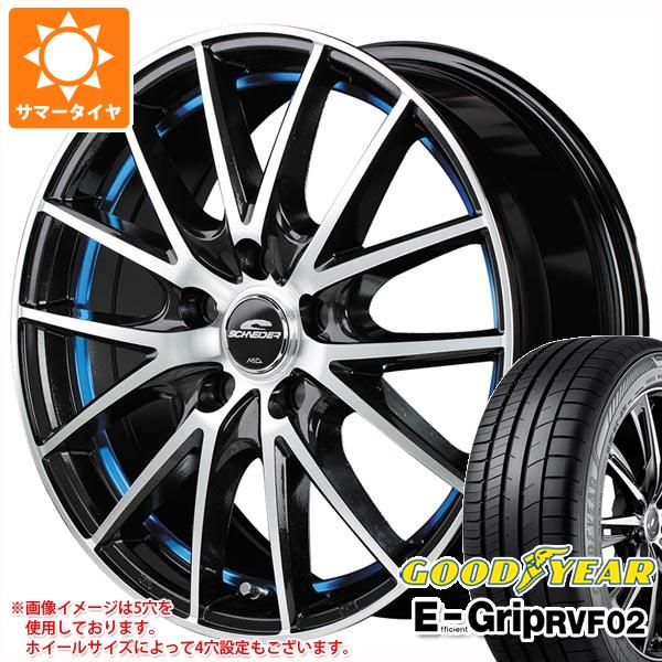 【タイヤ交換対象】サマータイヤ 165/55R15 75V グッドイヤー エフィシエントグリップ RVF02 シュナイダー RX27 4.5-15 タイヤホイール4本セット