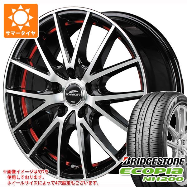 【タイヤ交換対象】サマータイヤ 225/50R17 94V ブリヂストン エコピア NH200 シュナイダー RX27 7.0-17 タイヤホイール4本セット