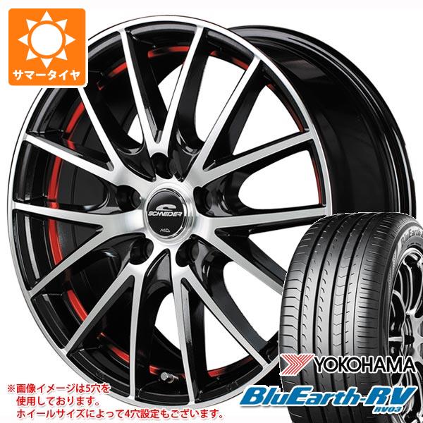 【タイヤ交換対象】2025年製 サマータイヤ 195/60R16 89V ヨコハマ ブルーアースRV RV03 シュナイダー RX27 6.5-16 タイヤホイール4本セット