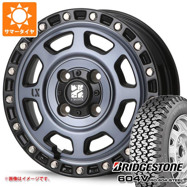 【タイヤ交換対象】サマータイヤ 145R13 8PR ブリヂストン 604V RD-604 スチール (145/80R13 88/86N相当) MLJ エクストリームJ XJ07 軽用 あげ軽 GBM 4.0-13 タイヤホイール4本セット