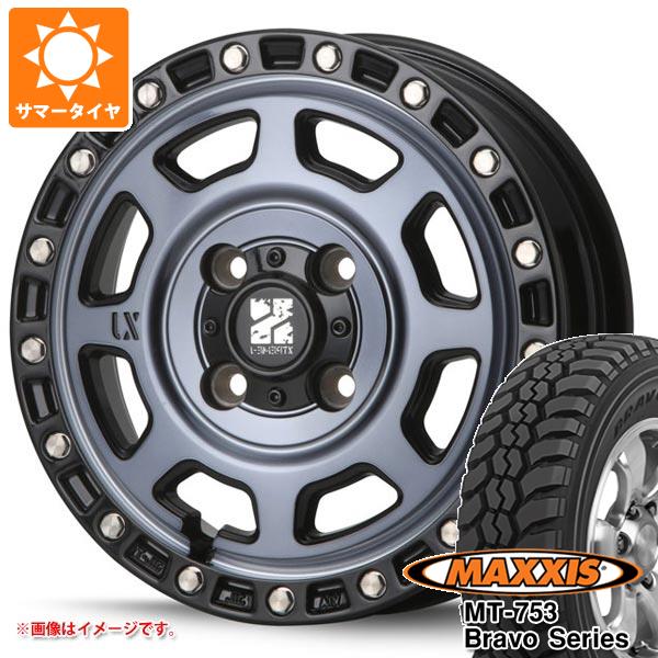 【タイヤ交換対象】サマータイヤ 185R14 102/100Q 8PR マキシス MT-753 ブラボーシリーズ ブラックサイドウォール MLJ エクストリームJ XJ07 軽用 あげ軽 GBM 4.5-14 タイヤホイール4本セット