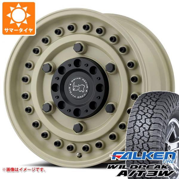 【タイヤ交換対象】5本セット ジープ ラングラー JK/JL系用 サマータイヤ ファルケン ワイルドピーク A/T3W LT285/70R17 116Q ブラックライノ アーモリー タイヤホイール5本セット