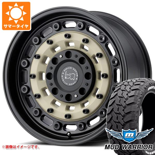 【タイヤ交換対象】ジープ ラングラー JK/JL系用 サマータイヤ モンスタ マッドウォーリアー LT265/70R17 121/118Q ホワイトレター ブラックライノ アーセナル タイヤホイール4本セット