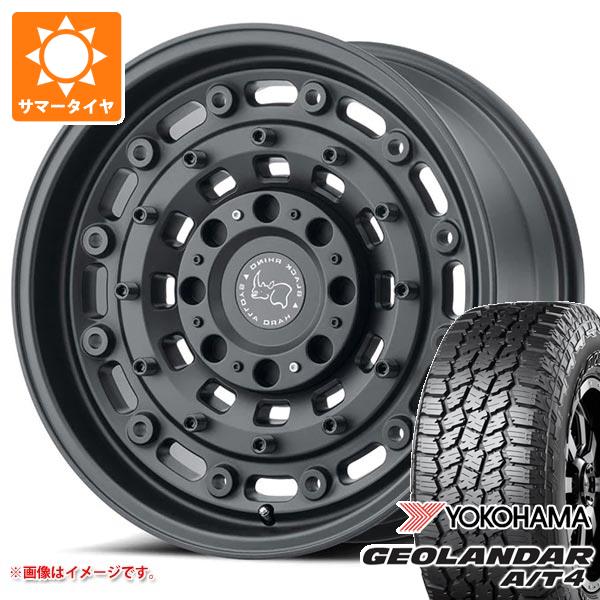 【タイヤ交換対象】ジープ ラングラー JK/JL系用 サマータイヤ ヨコハマ ジオランダー A/T4 G018 LT295/70R17 121/118S ブラックレター ブラックライノ アーセナル タイヤホイール4本セット