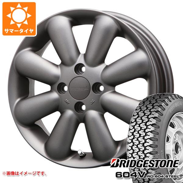 Rakuten - 【タイヤ交換対象】サマータイヤ 165R14 6PR ブリヂストン 604V RD-604 スチール (165/80R14 91/90N相当) MLJ ハイペリオン ピノ プラス 4.5-14 タイヤホイール4本セット