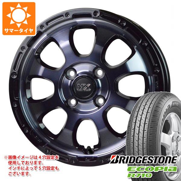 【タイヤ交換対象】キャリイ DA16T用 サマータイヤ ブリヂストン エコピア R710 145/80R12 80/78N (145R12 6PR相当) マッドクロスグレイス 4.0-12 タイヤホイール4本セット