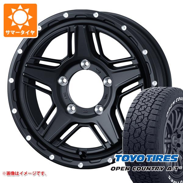 【タイヤ交換対象】5本セット ジムニーシエラ JB74W用 サマータイヤ トーヨー オープンカントリー A/T3 195/80R15 107/105N LT ホワイトレター マッドヴァンス07 6.0-15 タイヤホイール5本セット