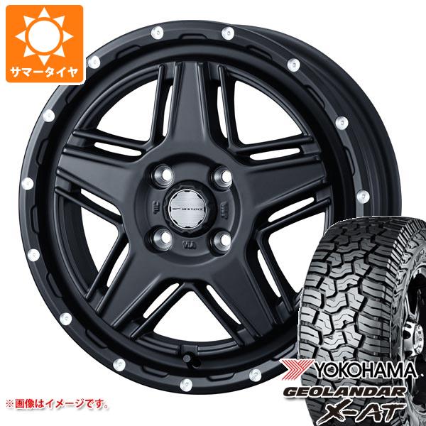 【タイヤ交換対象】エブリイワゴン DA17W用 サマータイヤ ヨコハマ ジオランダー X-AT G016 145R14C 85/83Q ブラックレター G016A マッドヴァンス07 4.5-14 タイヤホイール4本セット