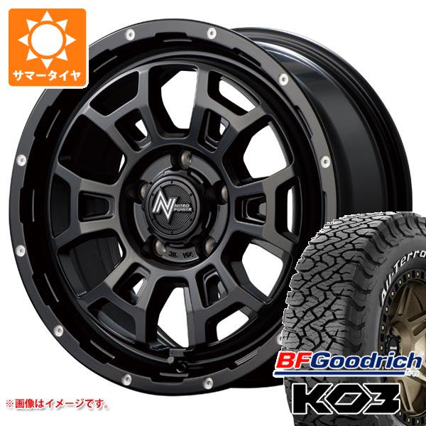 【タイヤ交換対象】T31エクストレイル用 サマータイヤ BFグッドリッチ オールテレーンT/A KO3 LT215/65R16 103/100S ブラックレター ナイトロパワー H6 スラッグ 7.0-16 タイヤホイール4本セット