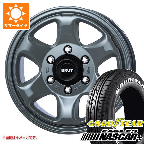 【タイヤ交換対象】ハイエース 200系用 2026年製 サマータイヤ グッドイヤー イーグル ＃1 ナスカープラス 215/65R16C 109/107R ホワイトレター ブルート BR-44 6.5-16 タイヤホイール4本セット