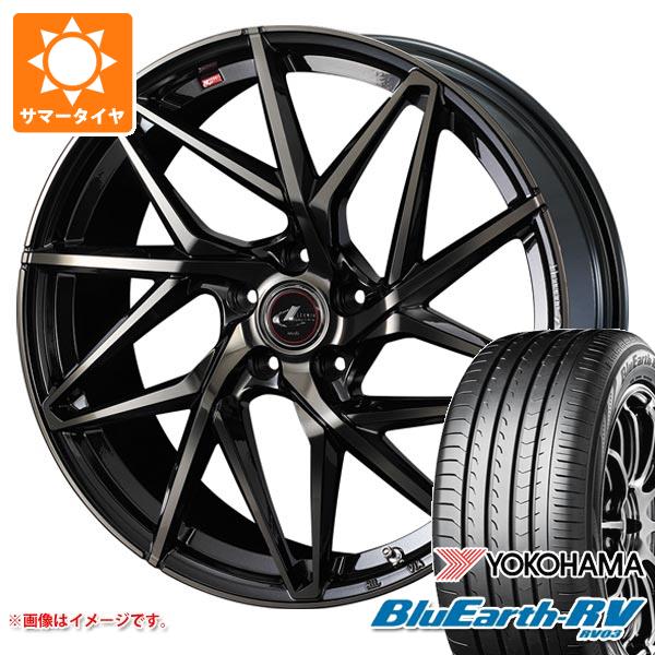 【タイヤ交換対象】2024年製 サマータイヤ 235/50R18 101V XL ヨコハマ ブルーアースRV RV03 レオニス IT 8.0-18 タイヤホイール4本セット