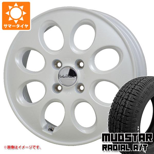 【タイヤ交換対象】エブリイワゴン DA17W用 サマータイヤ マッドスター ラジアル A/T 165/65R14 79S ホワイトレター ララパーム オーバル 4.5-14 タイヤホイール4本セット