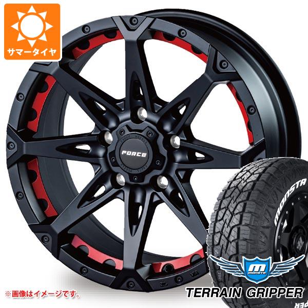 【タイヤ交換対象】エクリプスクロス GK系用 サマータイヤ モンスタ テレーングリッパー 225/65R17 106T ホワイトレター フォース デナリ 7.5-17 タイヤホイール4本セット