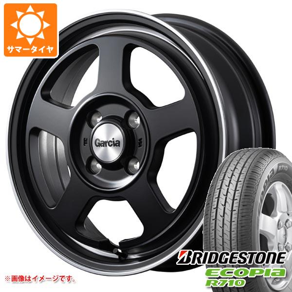 【タイヤ交換対象】キャリイ DA16T用 サマータイヤ ブリヂストン エコピア R710 145/80R12 86/84N (145R12 8PR相当) ガルシア シカゴ5 4.0-12 タイヤホイール4本セット