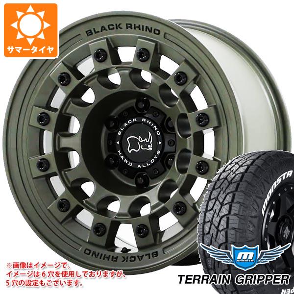 【タイヤ交換対象】5本セット ジープ ラングラー JK/JL系用 サマータイヤ モンスタ テレーングリッパー 265/70R17 115T ホワイトレター ブラックライノ フジ タイヤホイール5本セット