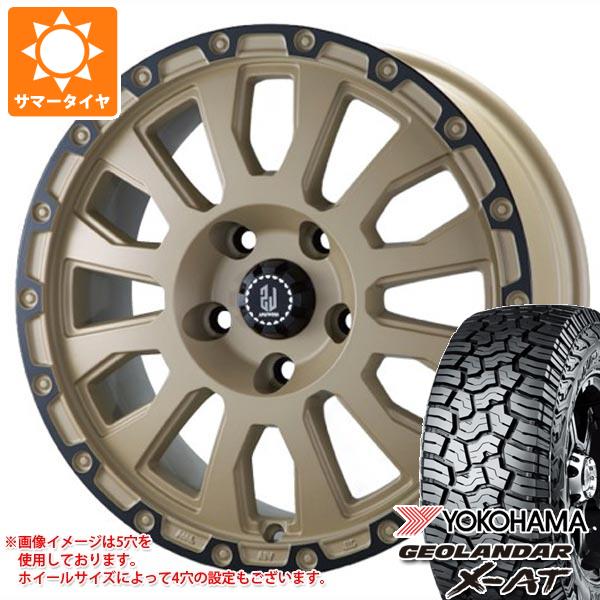 【タイヤ交換対象】ジープ ラングラー JK/JL系用 サマータイヤ ヨコハマ ジオランダー X-AT G016 285/65R18 116T ブラックレター ラ・ストラーダ アヴェンチュラ タイヤホイール4本セット