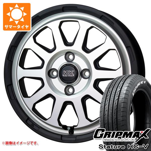 【タイヤ交換対象】ハイゼットトラック S500系用 サマータイヤ グリップマックス スタチャー HC-V 145/80R12 80/78Q ホワイトレター マッドクロスレンジャー 4.0-12 タイヤホイール4本セット