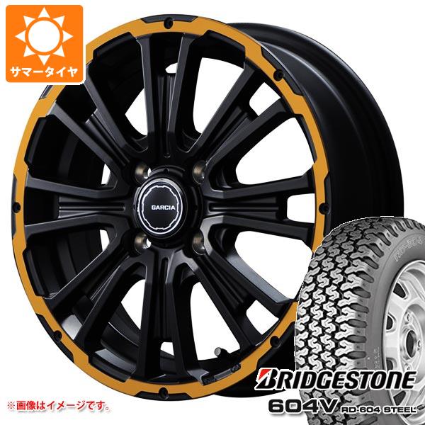 【タイヤ交換対象】キャリイ DA16T用 サマータイヤ ブリヂストン 604V RD-604 スチール 155R12 6PR (155/80R12 83/81N相当) SS リボルバーKC 4.0-12 タイヤホイール4本セット