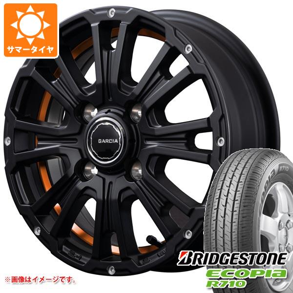【タイヤ交換対象】エブリイワゴン DA17W用 サマータイヤ ブリヂストン エコピア R710 165/80R14 91/90N (165R14 6PR相当) SS リボルバーKC 4.5-14 タイヤホイール4本セット