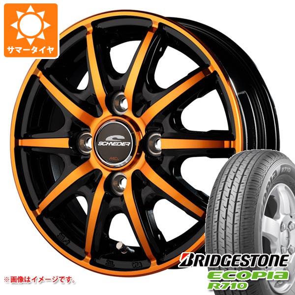 【タイヤ交換対象】キャリイ DA16T用 サマータイヤ ブリヂストン エコピア R710 165/80R14 91/90N (165R14 6PR相当) シュナイダー RX10-K 4.5-14 タイヤホイール4本セット