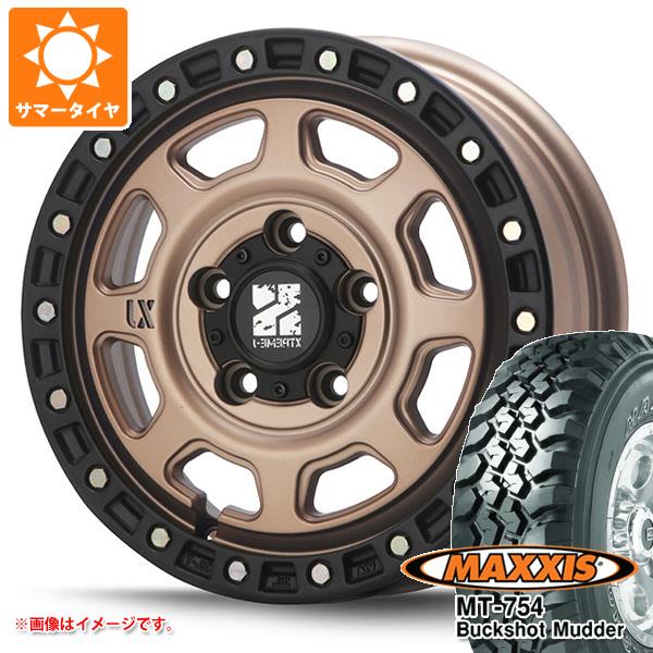 【タイヤ交換対象】タウンエース バン 400系用 サマータイヤ マキシス MT-754 バックショットマッダー 195R14C 106/104R 8PR アウトラインホワイトレター MLJ エクストリームJ XJ07 5.0-14 タイヤホイール4本セット