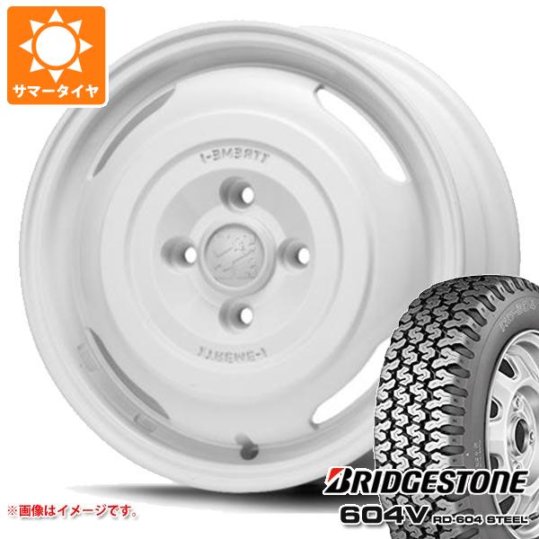 【タイヤ交換対象】キャリイ DA16T用 サマータイヤ ブリヂストン 604V RD-604 スチール 165R14 6PR (165/80R14 91/90N相当) MLJ エクストリームJ ジャーニー 4.5-14 タイヤホイール4本セット
