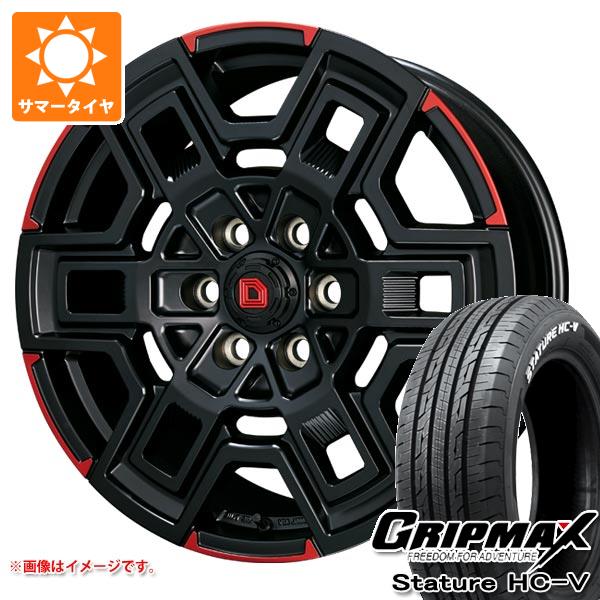 【タイヤ交換対象】ハイエース 200系用 サマータイヤ グリップマックス スタチャー HC-V 215/65R16C 109/107S ホワイトレター クライメイト デヴグル 6.5-16 タイヤホイール4本セット