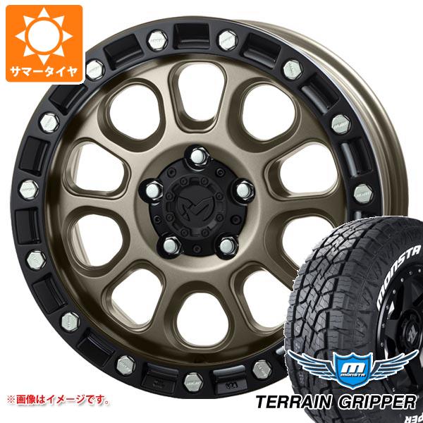 【タイヤ交換対象】エクリプスクロス GK系用 サマータイヤ モンスタ テレーングリッパー 225/65R17 106T ホワイトレター MKW M204 8.0-17 タイヤホイール4本セット