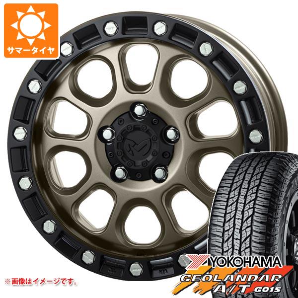 【タイヤ交換対象】T31エクストレイル用 サマータイヤ ヨコハマ ジオランダー A/T G015 225/70R16 103H ブラックレター MKW M204 7.0-16 タイヤホイール4本セット