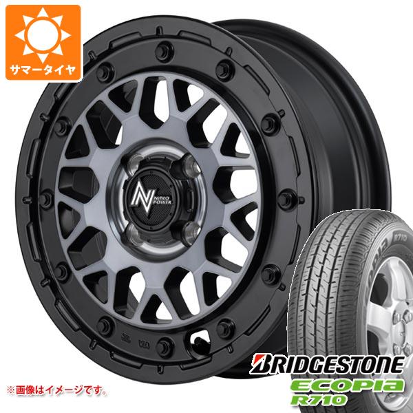 【タイヤ交換対象】キャリイ DA16T用 サマータイヤ ブリヂストン エコピア R710 165/80R14 91/90N (165R14 6PR相当) ナイトロパワー M29 スティンガー 4.5-14 タイヤホイール4本セット