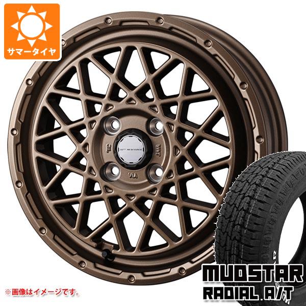 【タイヤ交換対象】キャリイ DA16T用 サマータイヤ マッドスター ラジアル A/T 145/80R12 80/78N LT ホワイトレター マッドヴァンス09 4.0-12 タイヤホイール4本セット