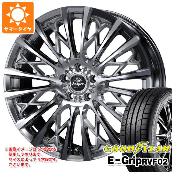 【タイヤ交換対象】サマータイヤ 205/50R17 93V XL グッドイヤー エフィシエントグリップ RVF02 クレンツェ シュリット 855エボ 7.0-17 タイヤホイール4本セット