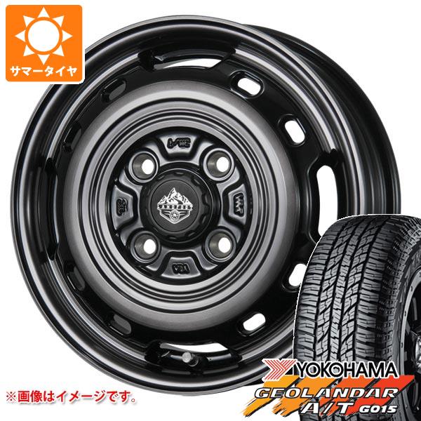 【タイヤ交換対象】アトレーワゴン S300系用 2025年製 サマータイヤ ヨコハマ ジオランダー A/T G015 165/60R15 77H ブラックレター ランドフット XFG 4.5-15 タイヤホイール4本セット