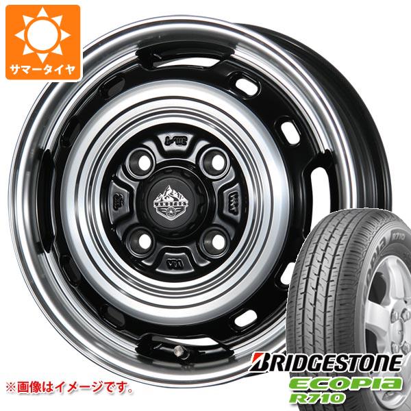 【タイヤ交換対象】エブリイバン DA17V用 2025年製 サマータイヤ ブリヂストン エコピア R710 145/80R12 80/78N (145R12 6PR相当) ランドフット XFG 3.5-12 タイヤホイール4本セット