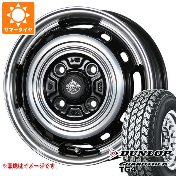 【タイヤ交換対象】キャリイ DA16T用 サマータイヤ ダンロップ グラントレック TG4 155R12 6PR (155/80R12 83/81N相当) ランドフット XFG 3.5-12 タイヤホイール4本セット