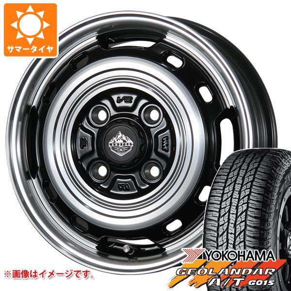 【タイヤ交換対象】キャリイ DA16T用 2025年製 サマータイヤ ヨコハマ ジオランダー A/T G015 165/60R15 77H ブラックレター ランドフット XFG 4.5-15 タイヤホイール4本セット