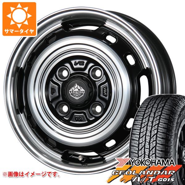 【タイヤ交換対象】キャリイ DA16T用 サマータイヤ ヨコハマ ジオランダー A/T G015 165/60R15 77H ブラックレター ランドフット XFG 4.5-15 タイヤホイール4本セット