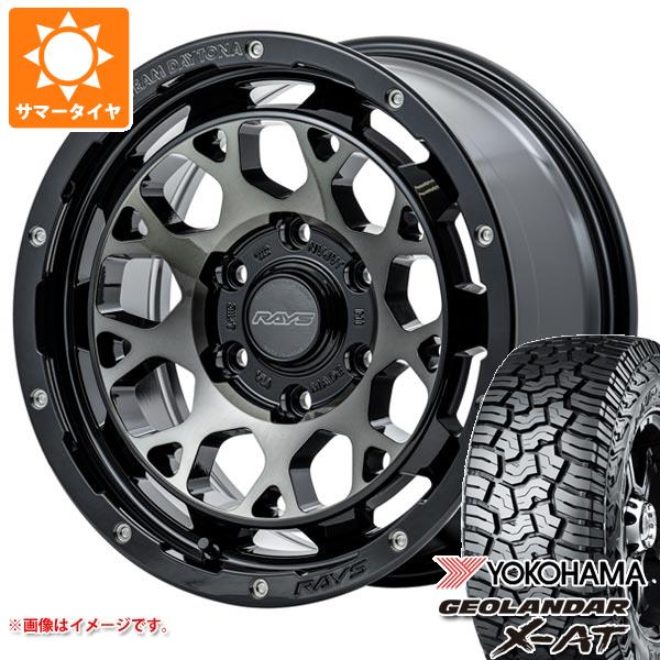 【タイヤ交換対象】FJクルーザー 10系用 サマータイヤ ヨコハマ ジオランダー X-AT G016 265/70R17 115T ブラックレター レイズ デイトナ M9+ 8.0-17 タイヤホイール4本セット