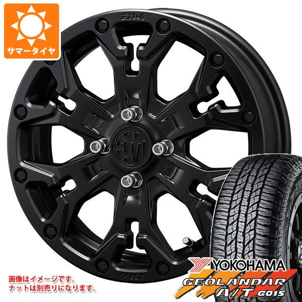 【タイヤ交換対象】キャリイ DA16T用 2025年製 サマータイヤ ヨコハマ ジオランダー A/T G015 165/60R15 77H ブラックレター クリムソン MG ゴーレム ジュニア 4.5-15 タイヤホイール4本セット