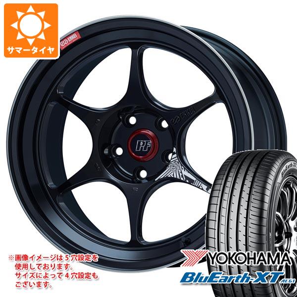 【タイヤ交換対象】サマータイヤ 235/60R18 103W ヨコハマ ブルーアースXT AE61 エンケイ パフォーマンスライン PF06 8.0-18 タイヤホイール4本セット