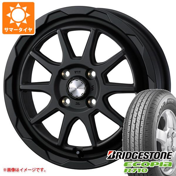 【タイヤ交換対象】キャリイ DA16T用 サマータイヤ ブリヂストン エコピア R710 165/80R14 91/90N (165R14 6PR相当) マッドヴァンス06 4.5-14 タイヤホイール4本セット