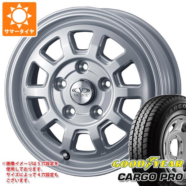 【タイヤ交換対象】NV200バネット M20用 サマータイヤ グッドイヤー カーゴ プロ 175/80R14 99/98N (175R14 8PR相当) ヴィセンテ06NV 5.0-14 タイヤホイール4本セット