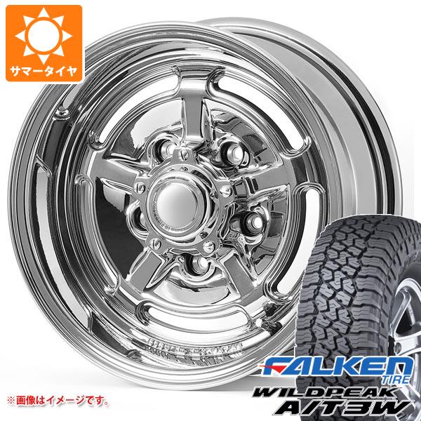 【タイヤ交換対象】ジムニーシエラ JB74W用 サマータイヤ ファルケン ワイルドピーク A/T3W 195/80R15 107/105N アピオ ワイルドボア HR 6.0-15 タイヤホイール4本セット