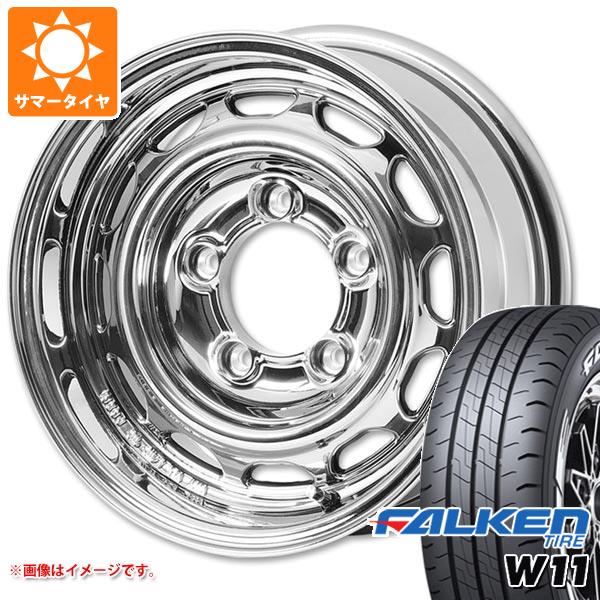 【タイヤ交換対象】ジムニーシエラ JB74W用 サマータイヤ ファルケン W11 195/80R15 107/105N ホワイトレター アピオ ワイルドボア ベンチュラ 5.5-15 タイヤホイール4本セット