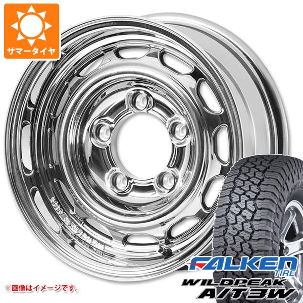 【タイヤ交換対象】ジムニーシエラ JB74W用 サマータイヤ ファルケン ワイルドピーク A/T3W 195/80R15 107/105N アピオ ワイルドボア ベンチュラ 5.5-15 タイヤホイール4本セット